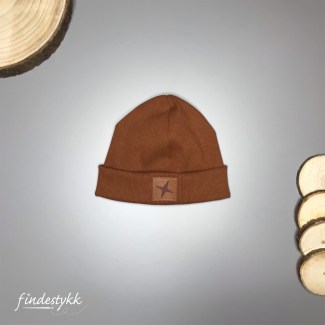 Hipster Beanie Kupfer mit Patch